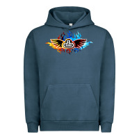 Pigment Midnight Navy se bikes bmx bicycle on fire sport blue red Urban Hoodie - lanVoArt