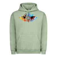 Pigment Oil Green se bikes bmx bicycle on fire sport blue red Urban Hoodie - lanVoArt