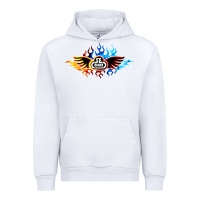 White se bikes bmx bicycle on fire sport blue red Urban Hoodie - lanVoArt