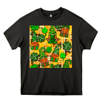 Asphalt St. Patricks gnomies seamless pattern Heavy Core Tee - BundleAndBundleShop
