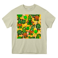 Mossy St. Patricks gnomies seamless pattern Heavy Core Tee - BundleAndBundleShop
