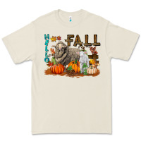 Bone Hello Fall Merino Wool Sheep Premium Tee - LillyAllenDesigns