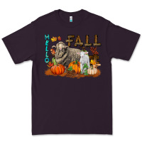 Plum Hello Fall Merino Wool Sheep Premium Tee - LillyAllenDesigns