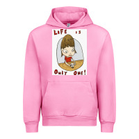 Fuchsia Pink life is only one Urban Hoodie - lanVoArt