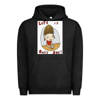 Pigment Black life is only one Urban Hoodie - lanVoArt