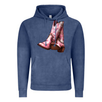 Vintage Denim Cowgirl boots Vintage Hoodie - HowdyJamesFarm