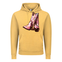 Vintage Mustard Cowgirl boots Vintage Hoodie - HowdyJamesFarm