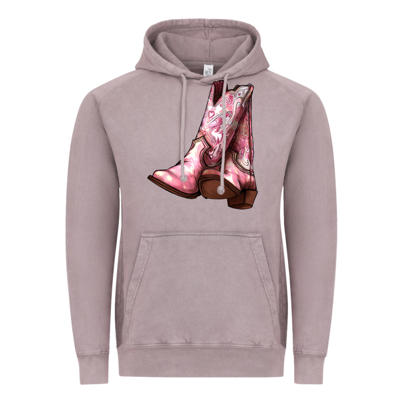 Cowgirl Boots Vintage Hoodie by HowdyJamesFarm | Teevron
