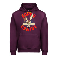 Mauve Wine coyote super genius  1 Urban Hoodie - lanVoArt