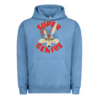 Pigment Pebble Blue coyote super genius  1 Urban Hoodie - lanVoArt