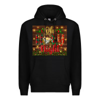 Black oh holy night Premium Hoodie - BundleAndBundleShop