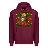 Burgundy oh holy night Premium Hoodie - BundleAndBundleShop