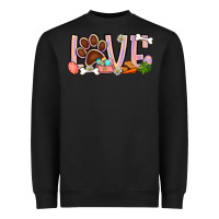 Black Easter love dog paw Heavyweight Sweatshirt - BundleAndBundleShop