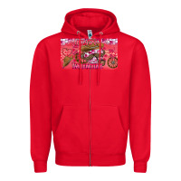 Red Howdy Valentine Zipper Hoodie - CowhideDigitalArt