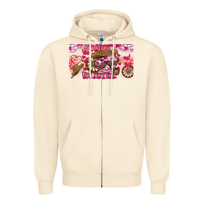 Howdy Valentine Zipper Hoodie by CowhideDigitalArt | Teevron