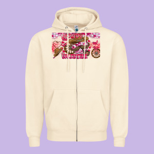 Howdy Valentine Zipper Hoodie Designed By Cowhidedigitalart