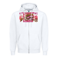 White Howdy Valentine Zipper Hoodie - CowhideDigitalArt
