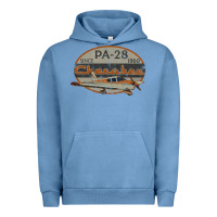 Pigment Pebble Blue piper cherokee pa 28 retro vintage design Urban Hoodie - lanVoArt