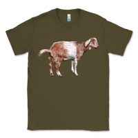 Army Green Nubian Goat Classic Tee - LillyAllenDesigns