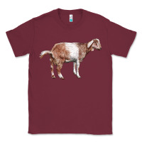 Burgundy Nubian Goat Classic Tee - LillyAllenDesigns