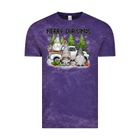 Cloud Purple merry christmas gnomes Vintage Tee - texasbilliewilder