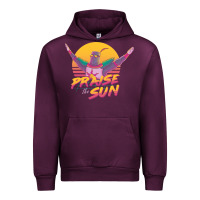 Mauve Wine praise the sun Urban Hoodie - lanVoArt