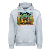 Heather Grey camping is my happy place Urban Hoodie - BarkalooDesign