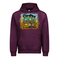 Mauve Wine camping is my happy place Urban Hoodie - BarkalooDesign