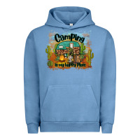 Pigment Pebble Blue camping is my happy place Urban Hoodie - BarkalooDesign