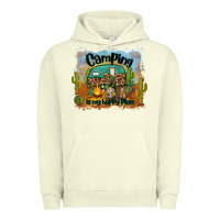 Pigment Pistachio camping is my happy place Urban Hoodie - BarkalooDesign