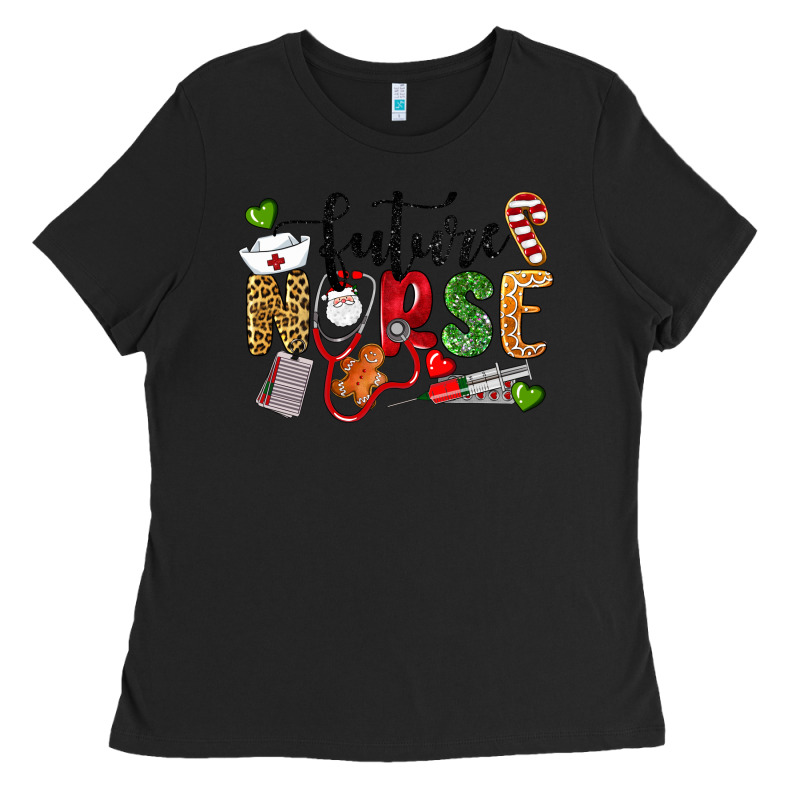 Chrismas Future Nurse Ladies Tee by LillyAllenDesigns | Teevron
