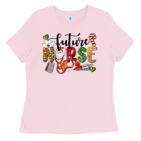 Bubblegum Pink Chrismas future nurse Ladies Tee - LillyAllenDesigns
