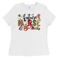 White Chrismas future nurse Ladies Tee - LillyAllenDesigns
