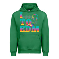 Emerald i listen to edm rainbow letters dj music gift Urban Hoodie - lanVoArt