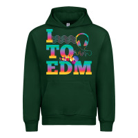 Forest Green i listen to edm rainbow letters dj music gift Urban Hoodie - lanVoArt