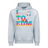 Heather Grey i listen to edm rainbow letters dj music gift Urban Hoodie - lanVoArt