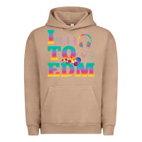 Pigment Burro i listen to edm rainbow letters dj music gift Urban Hoodie - lanVoArt
