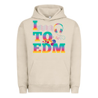 Pigment French Oak i listen to edm rainbow letters dj music gift Urban Hoodie - lanVoArt