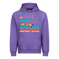 Tulip i listen to edm rainbow letters dj music gift Urban Hoodie - lanVoArt