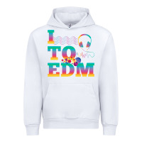 I Listen To Edm Rainbow Letters Dj Music Gift Urban Hoodie | Teevron