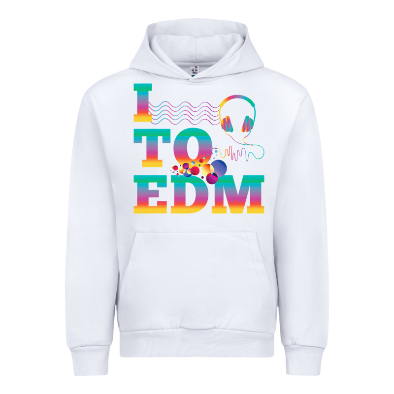 I Listen To Edm Rainbow Letters Dj Music Gift Urban Hoodie by lanVoArt | Teevron