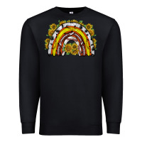 Black sunflower sports rainbow Premium Sweatshirt - RacoonDesign