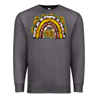 Charcoal Heather sunflower sports rainbow Premium Sweatshirt - RacoonDesign