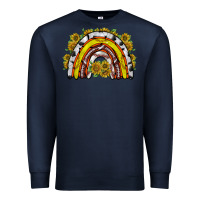 Navy sunflower sports rainbow Premium Sweatshirt - RacoonDesign