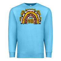 Ocean Blue sunflower sports rainbow Premium Sweatshirt - RacoonDesign