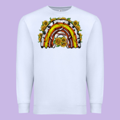 Sunflower Sports Rainbow Premium Sweatshirt Designed By Racoondesign