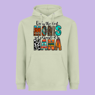 Only The Best Moms Get Promoted To Nana Heavyweight Hoodie Designed By Racoondesign