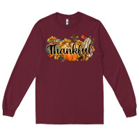 Burgundy thankful Long Sleeve Tee - CowGirlArtShop