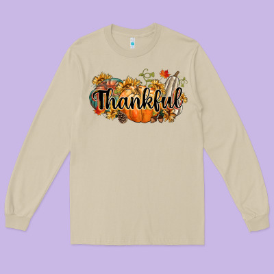 Thankful Long Sleeve Tee Designed By Cowgirlartshop