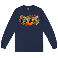Navy thankful Long Sleeve Tee - CowGirlArtShop